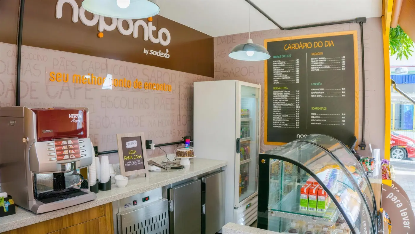 Balcão de cafeteria entregue